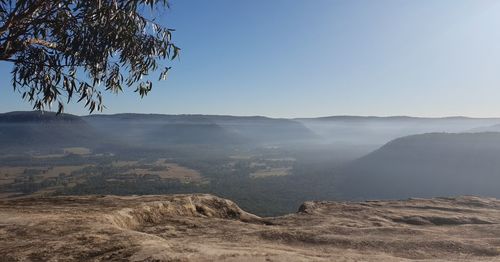 Scenic view of landscape against clear sky