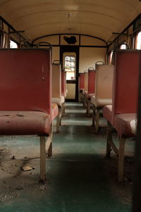 Interior of train