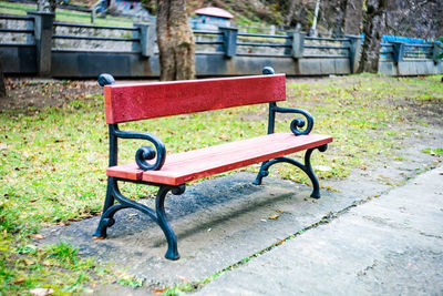 Famous park in city-resort with park bench and mineral water springs borjomi