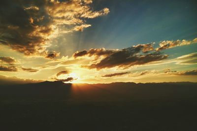 Sunset over landscape