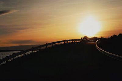 Scenic view of sunset over sea