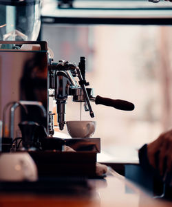 Close-up of coffee on table