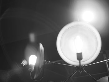 Close-up of illuminated light bulbs