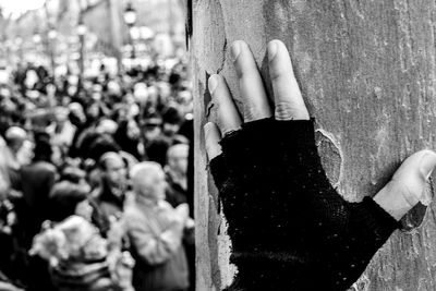 Close-up of hand holding camera