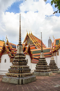 Temple against building