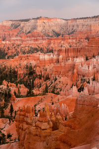 Aerial view of rock formations