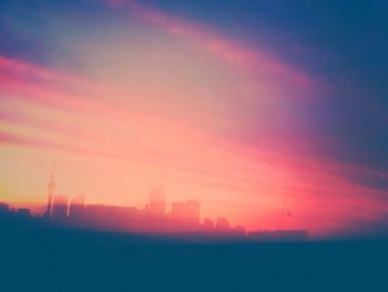 Scenic view of sky at sunset