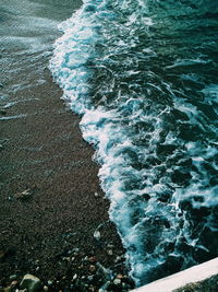 High angle view of sea shore