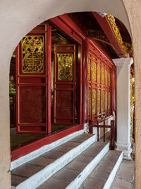 Entrance of building