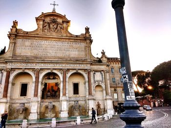 Low angle view of historical building against sky