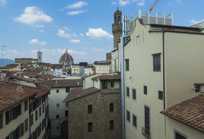 Buildings in city against sky