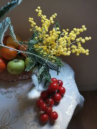 Close-up of cherry tomatoes on table