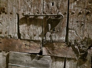 Close-up of wooden door