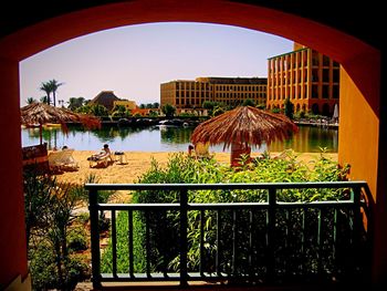 Built structure with trees in background