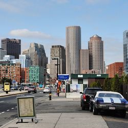 City street against sky