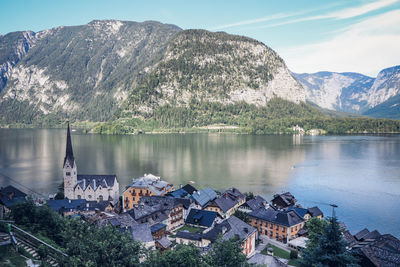 Picturesque village of hallstatt and its adjacent lake is the largest tourist attraction in austria