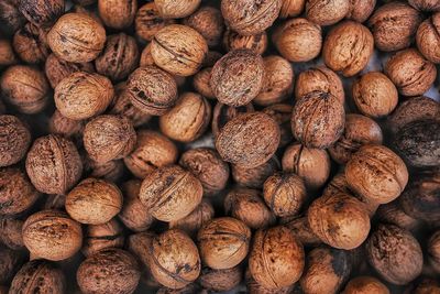 Full frame shot of walnuts for sale