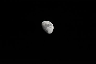 Low angle view of moon in sky