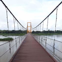 Bridge over river against sky