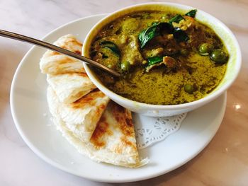 Close-up of meal served in bowl