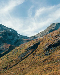 Layered rocky mountains