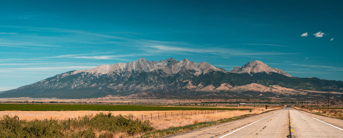 Mountains and road, street, mopuntain range