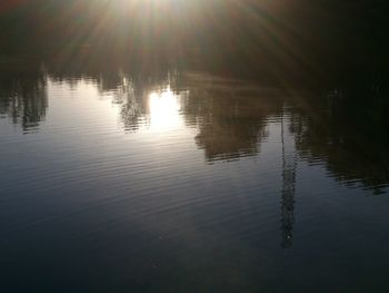 Scenic view of sunset over river