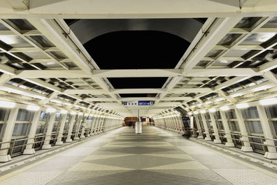 Interior of illuminated building