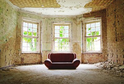 Interior of abandoned house