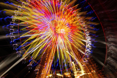 Low angle view of firework display