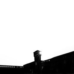 Low angle view of building against clear sky