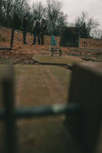 People walking on footpath