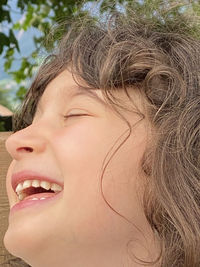 Close-up portrait of a girl