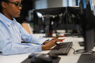 Businesswoman working in office