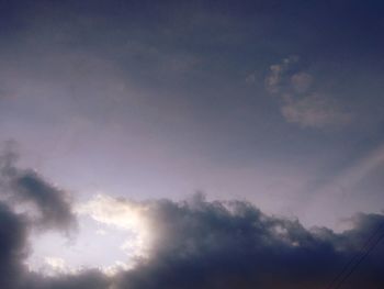 Low angle view of clouds in sky