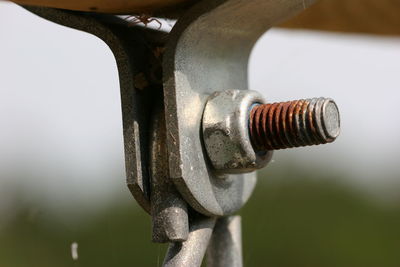 Close-up of rusty machine part