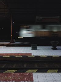 Train on railroad station platform