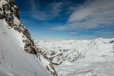 The queyras from the north face of the sanctuary - le queyras depuis la face nord de la font sancte