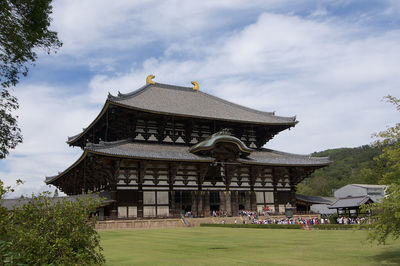 Temple building against sky