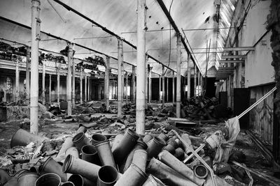 Interior of abandoned building