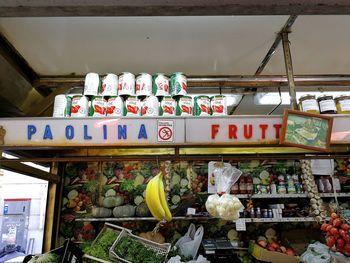 Various fruits for sale in store