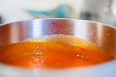 Close-up of beer in glass