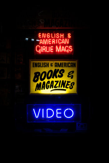 CLOSE-UP OF ILLUMINATED TEXT