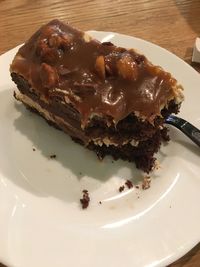 Close-up of cake in plate