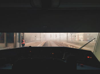 Train on road