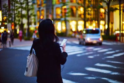 City street at night