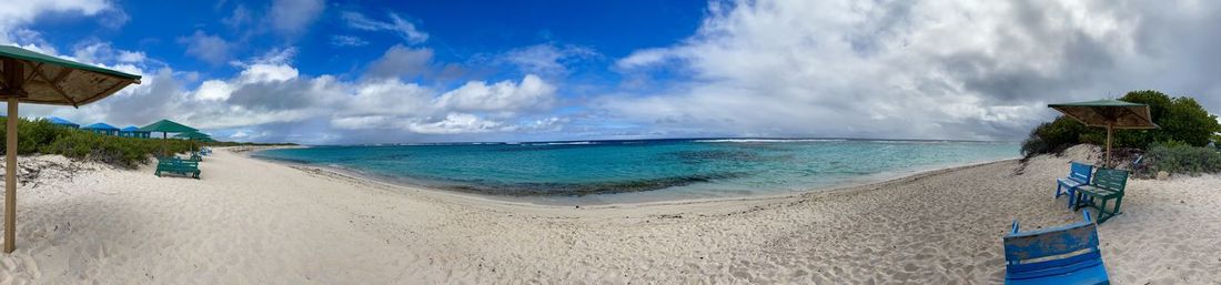 Panoramic view of beach against sky