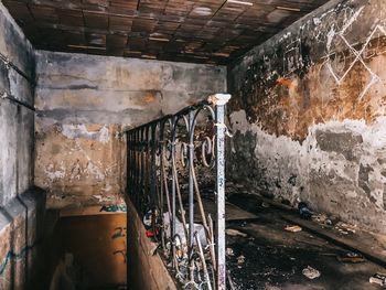 Interior of abandoned building