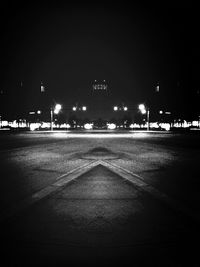 View of illuminated street light at night