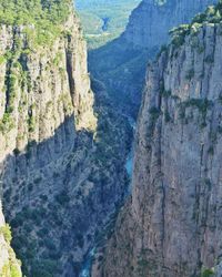 Scenic view of rocky mountains